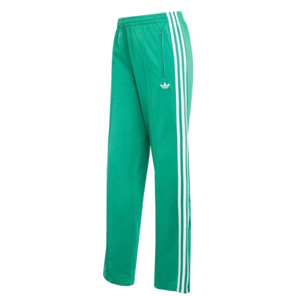 adidas Green Track Pants with White Stripes